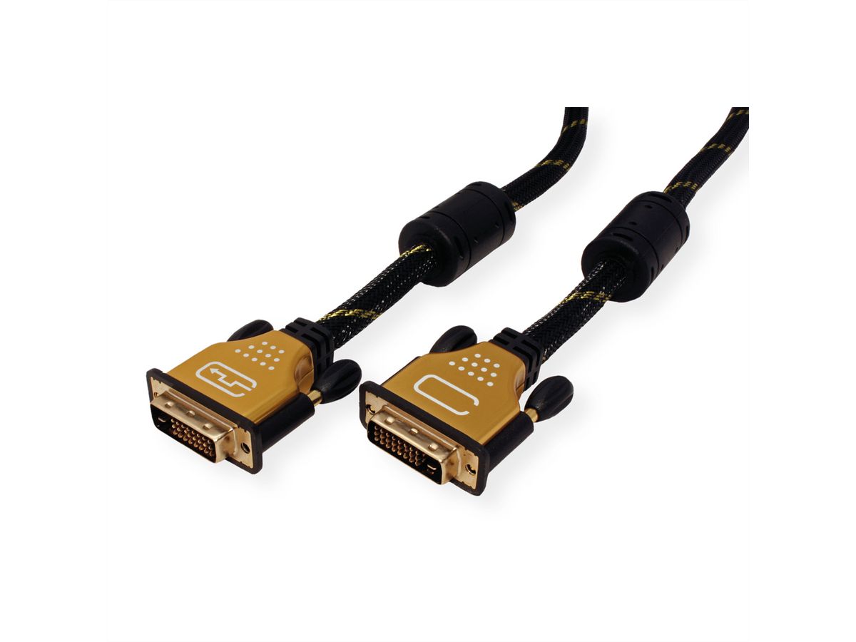 ROLINE GOLD Câble pour écran DVI, M-M, (24+1) dual link, 10 m