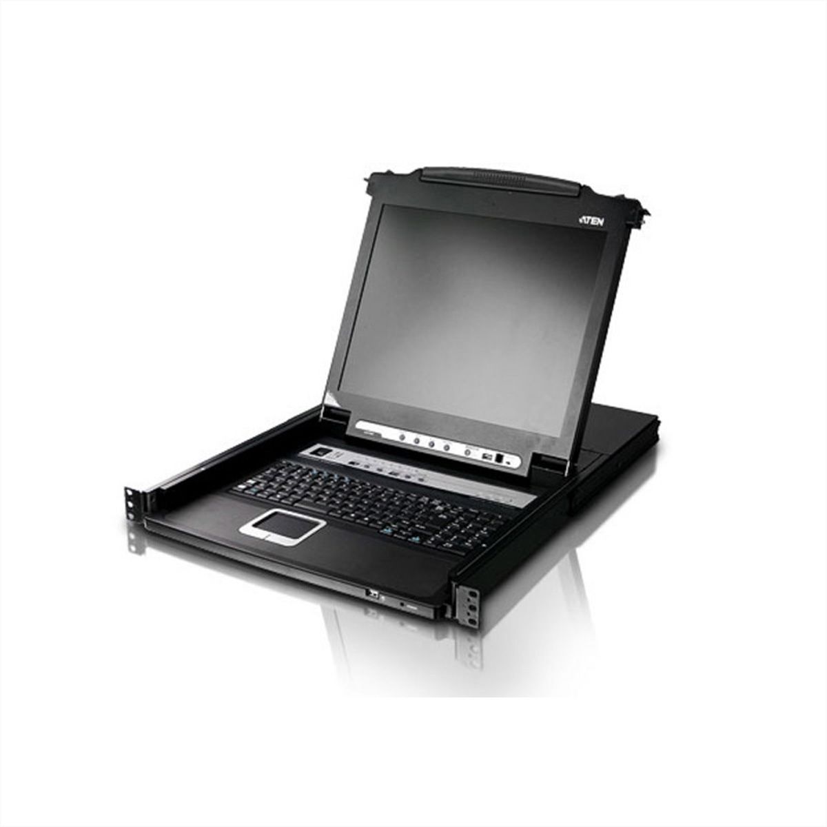ATEN CL5708M Commutateur KVM VGA LCD 43cm à un seul rail PS/2-USB 8 ports, FR-Layout
