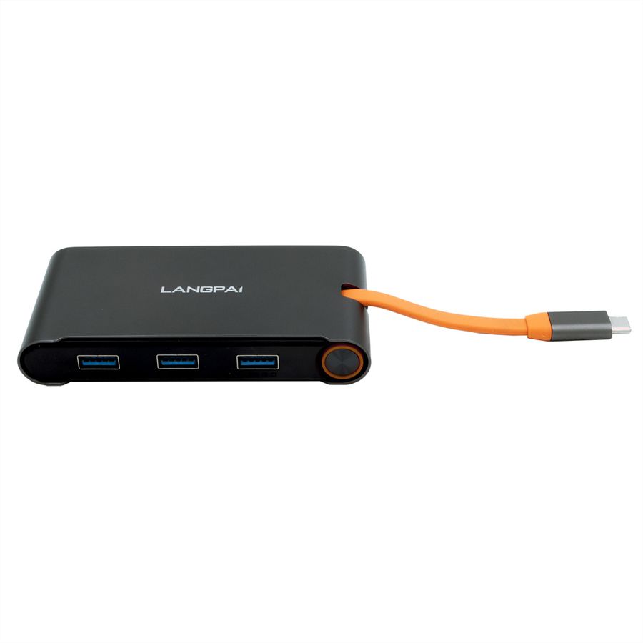 EXSYS EX-1198VS Hub à 7 ports USB 3.1 Gen1 C, adaptateur 12V/3A et câble USB C-C