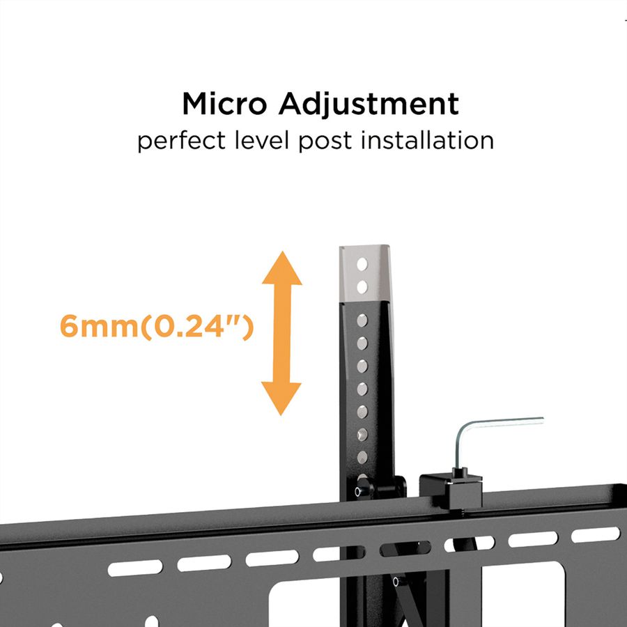 VALUE Support mural TV, distance murale de 47 mm, inclinable, <203,2cm/80", <75kg