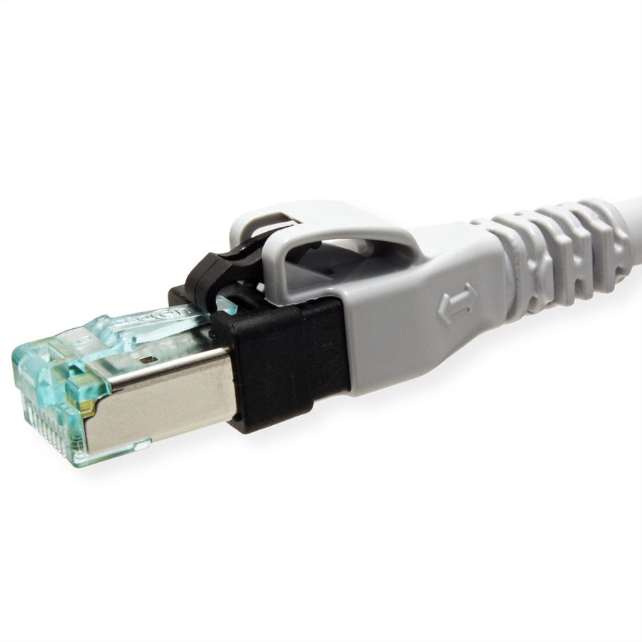 Cordon EasyLan DualBoot PushPull IP20, Cat.6A (Classe EA), S/FTP, gris, 2 m