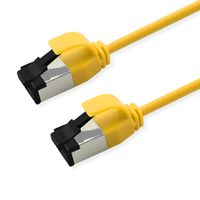 ROLINE Cordon Cat.8.1 (Classe I) S/FTP (PiMF), LSOH, Slim, PoE, jaune, 1 m