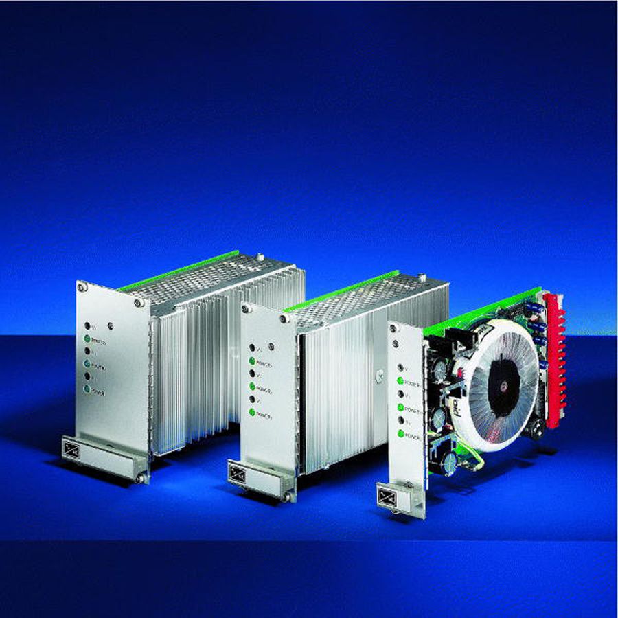 Alimentation, régulateur linéaire AC/DC 19" SCHROFF PSU, triple PSM 312