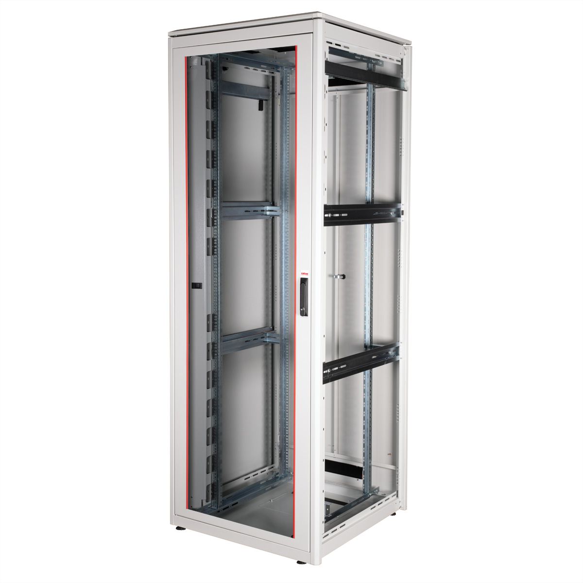 ROLINE 19" Baie réseau Pro 47U, 800x800 LxP Porte verre gris