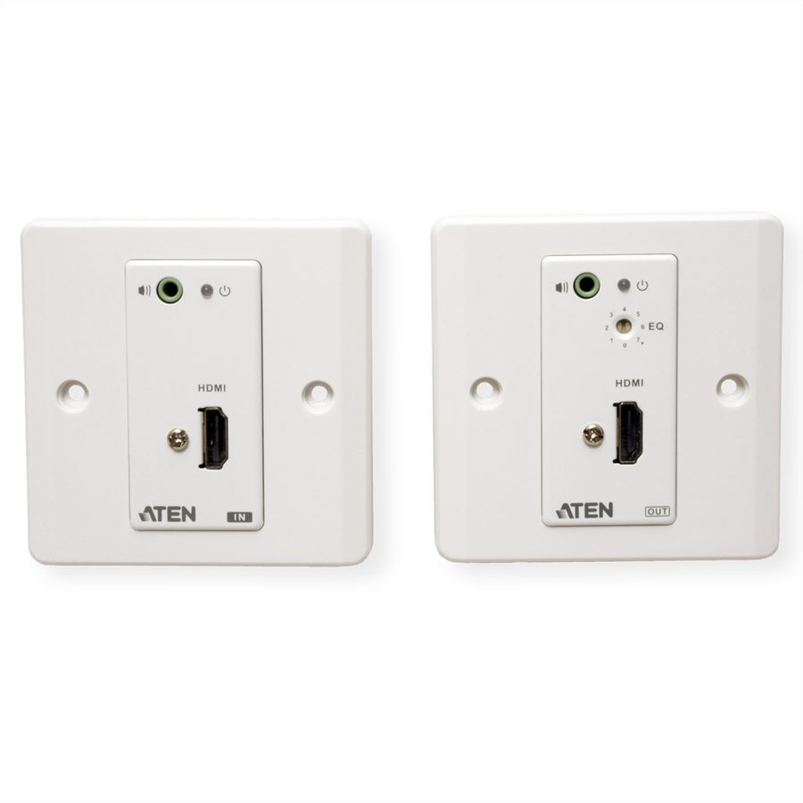 ATEN VE807 Système d'extension Cat 5 HDMI/audio avec plaque murale MK
