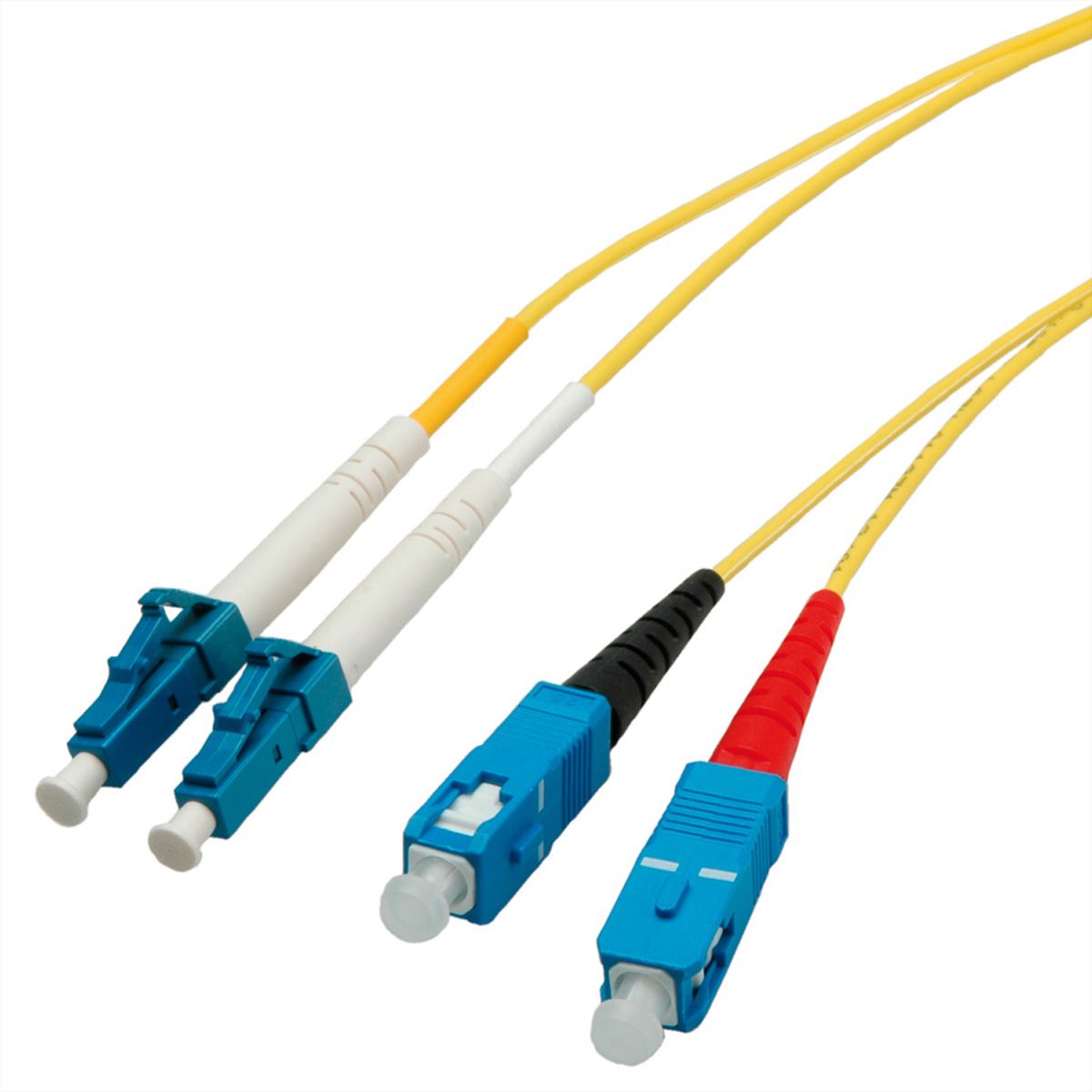 Câble Patch FO duplex Singlemode E9/125 µm LC/SC, jaune, 2 m