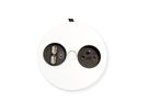 BACHMANN TWIST 1xUTE 1xUSB Chargeur courant 2,0m AEH,RAL9010 30GE