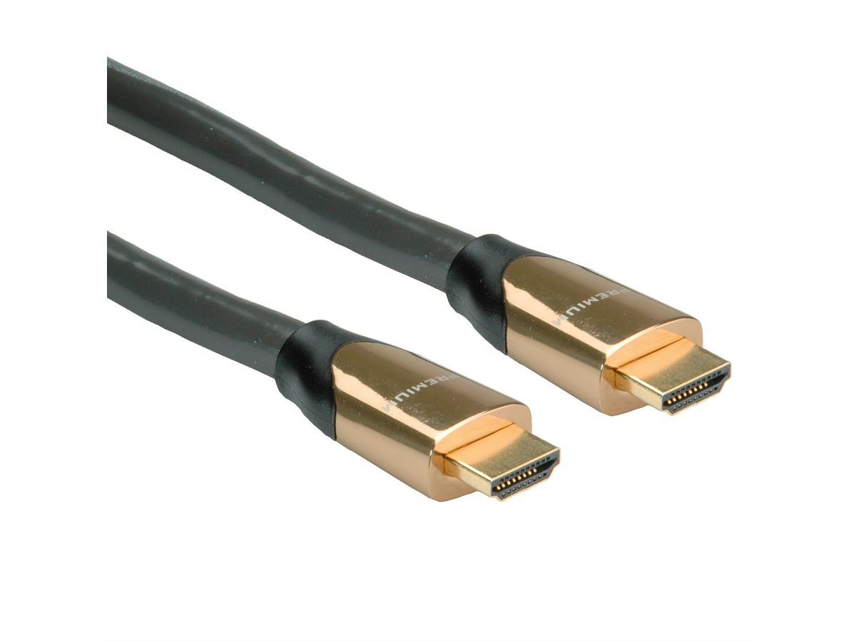 ROLINE PREMIUM Câble HDMI Ultra HD avec Ethernet, 4K, M/M, noir, 9 m