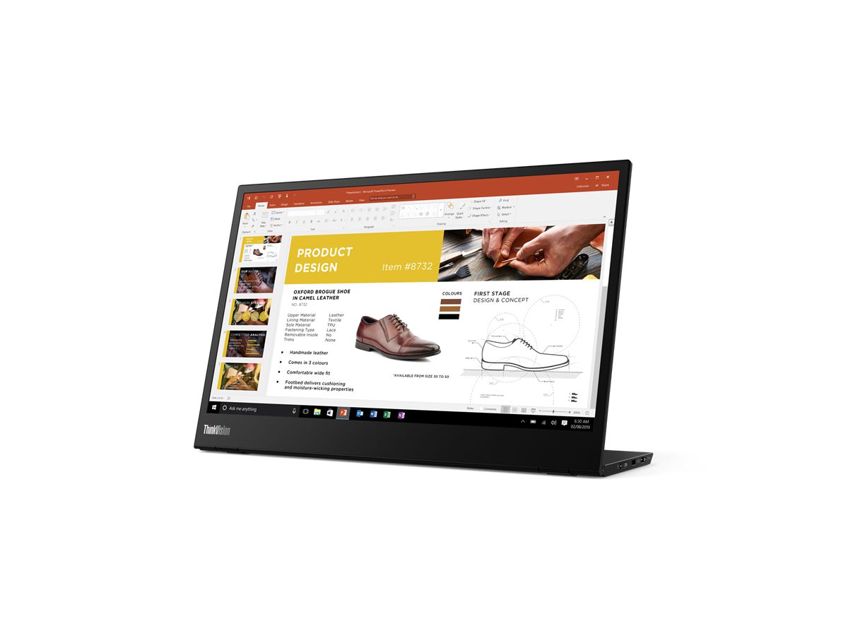 Lenovo ThinkVision M14 LED display 35,6 cm (14") 1920 x 1080 pixels Full HD Noir
