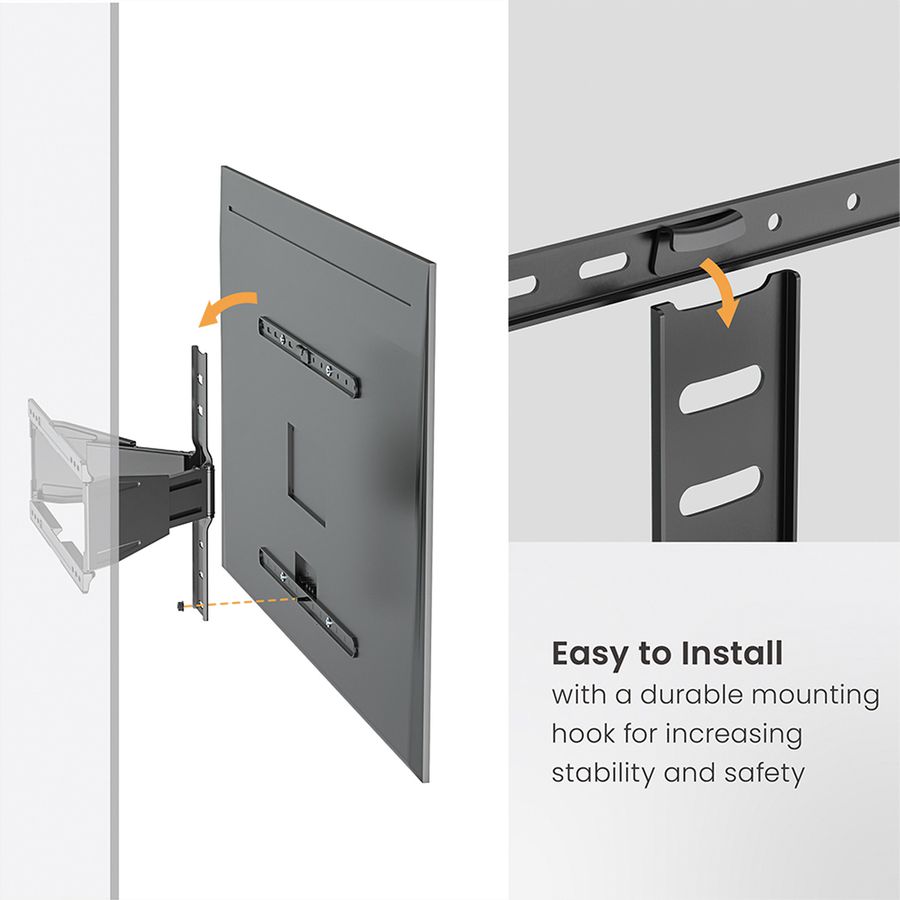 VALUE Support mural pour écrans LCD, ultra-slim, 43-90 pouces, jusqu'à 50 kg