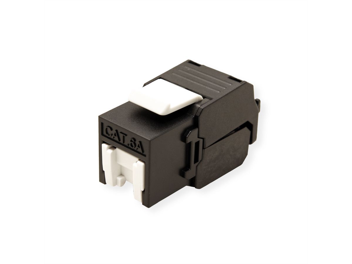 ROLINE Keystone Cat.6A (Classe EA), RJ-45, non-blindé, sans outil, noir