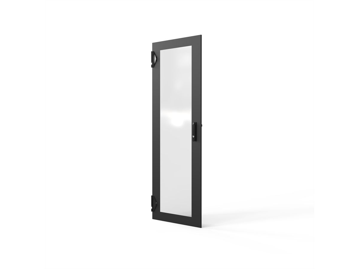SCHROFF Porte 1600H 600L verre IP20 fermeture 3 points RAL7021