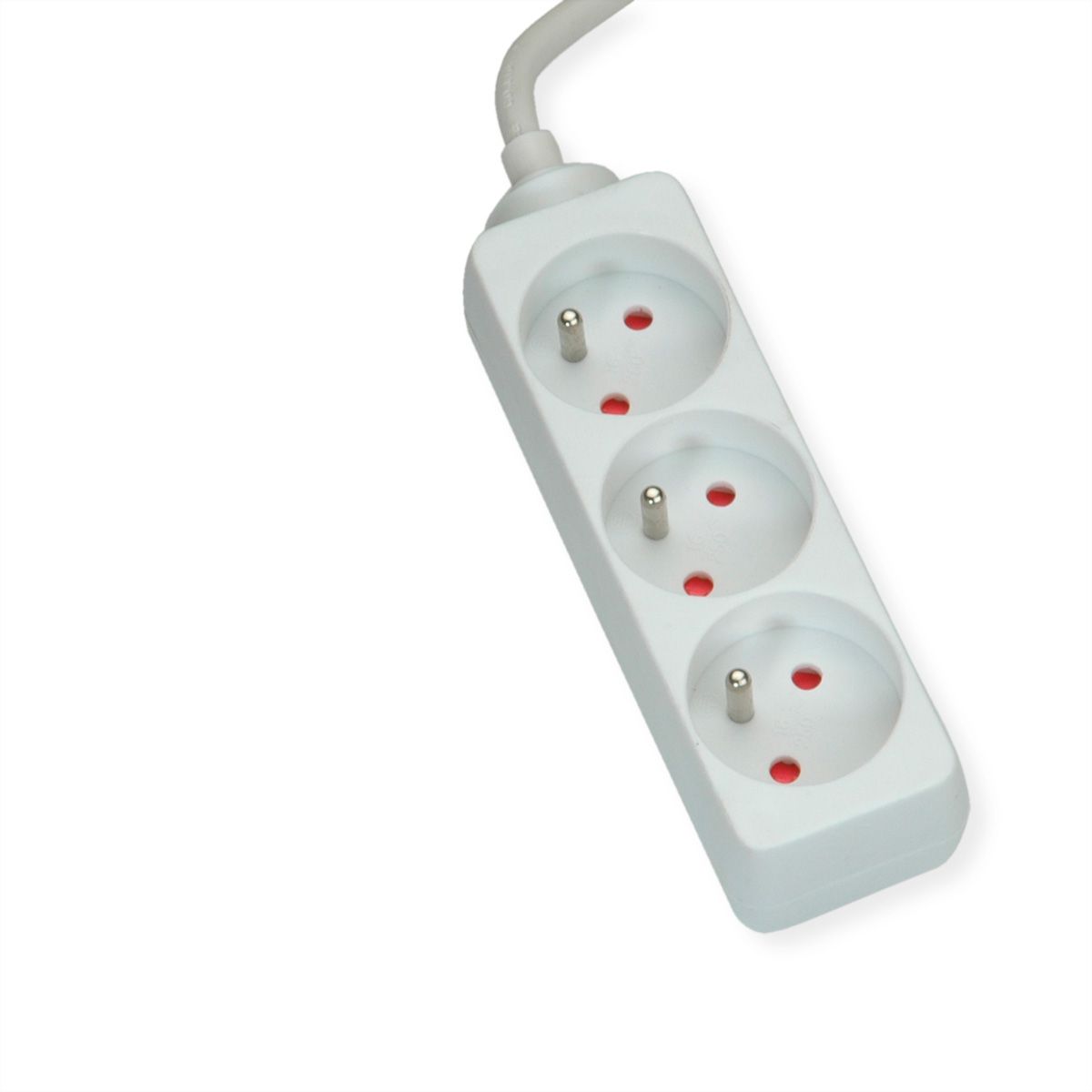 VALUE Prise multiple, 3x UTE sans interrupteur, blanche, 3m
