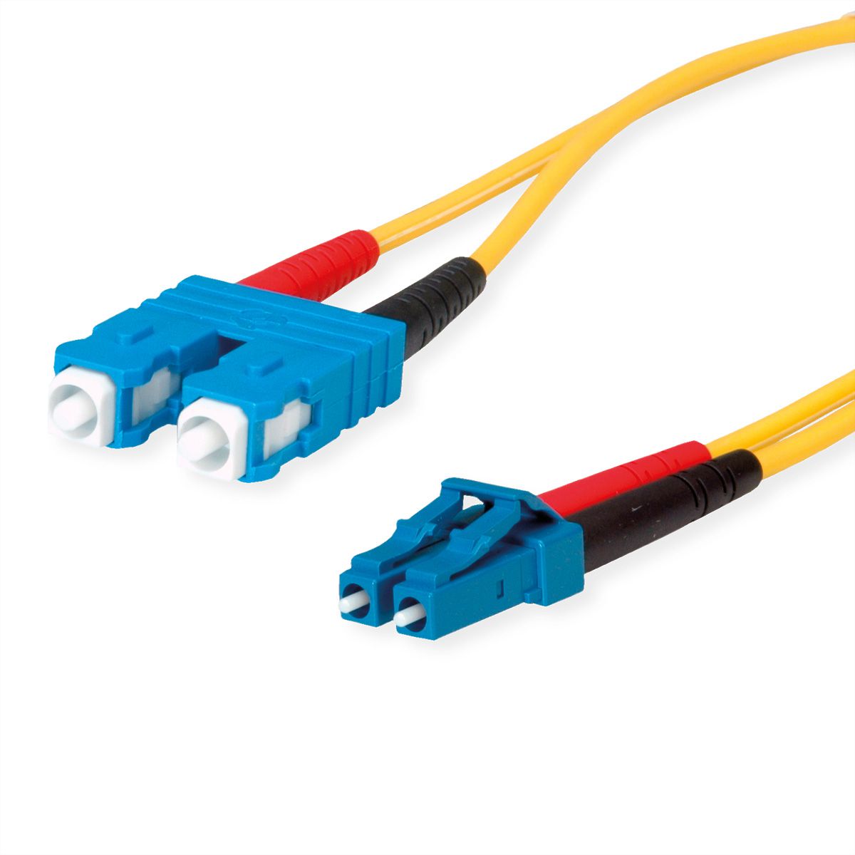 TELEGÄRTNER Câble adaptateur duplex 9/125 OS2, 1x SC Duplex - 1x LC Duplex, jaune, 1 m