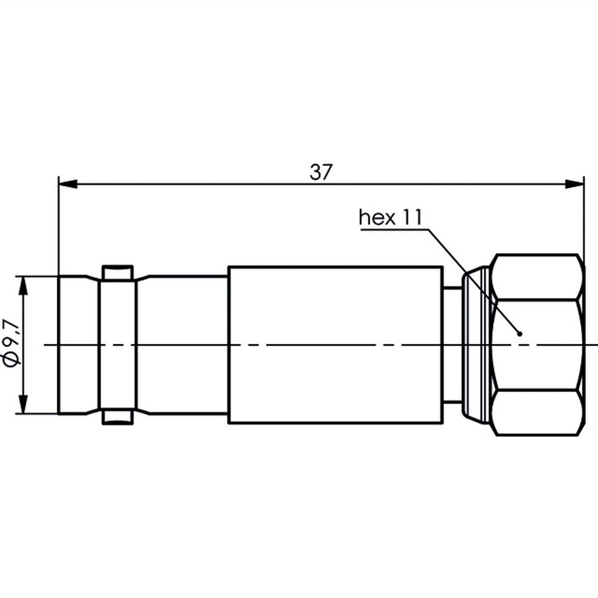 TELEGÄRTNER Adaptateur BNC femelle / F mâle