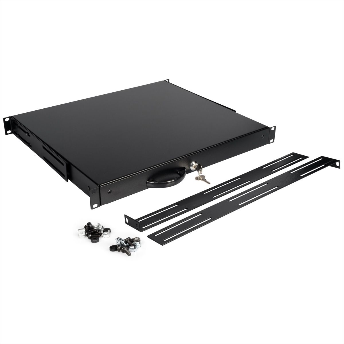 ROLINE 19" Tiroir pour clavier 1U, 400P verrouillable noir