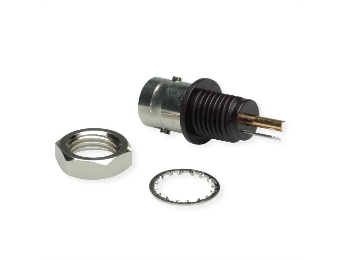 TELEGÄRTNER Prise BNC encastrée 50 Ohms, avec bride isolante noire