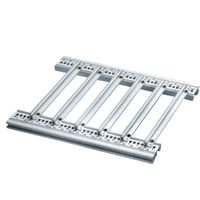 SCHROFF Rail de guidage type accessoire pour circuits imprimés lourds, extra-fort, aluminium, 160 mm, largeur de rainure 2 mm, argent