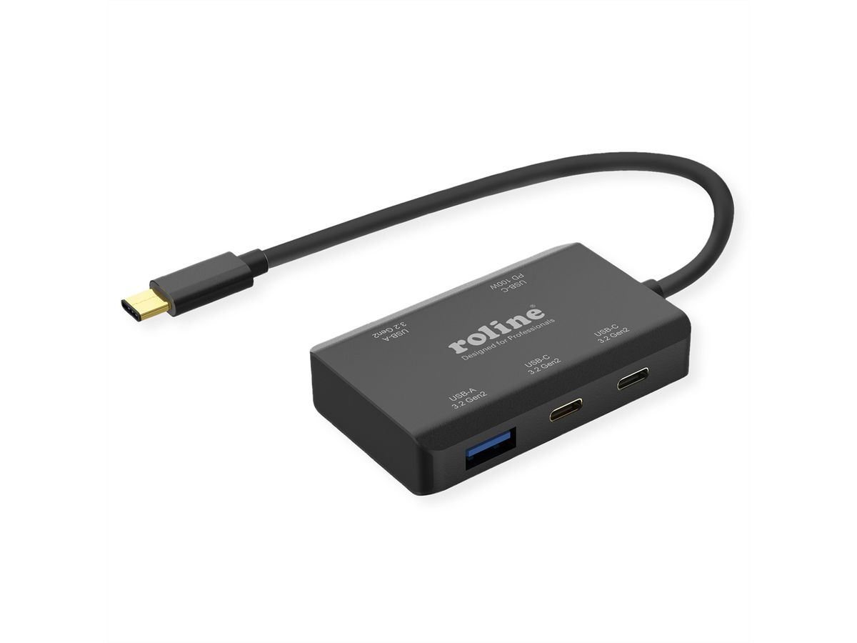 ROLINE Hub USB 3.2 Gen2 , 4 ports (2x A + 2x C), +PD(100W)
