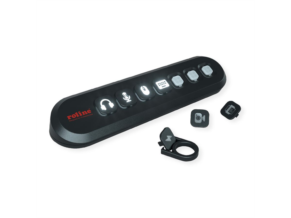 ROLINE Hub USB 3.2 Gen 1, 7 ports, prise type A, boutons interchangeables