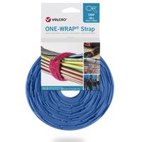 VELCRO® One Wrap® Strap 13mm x 200mm, 100 pièces, bleu