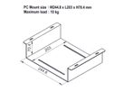 ROLINE Support sous bureau pour KVM/NUC/Mini PC/Thin Clients