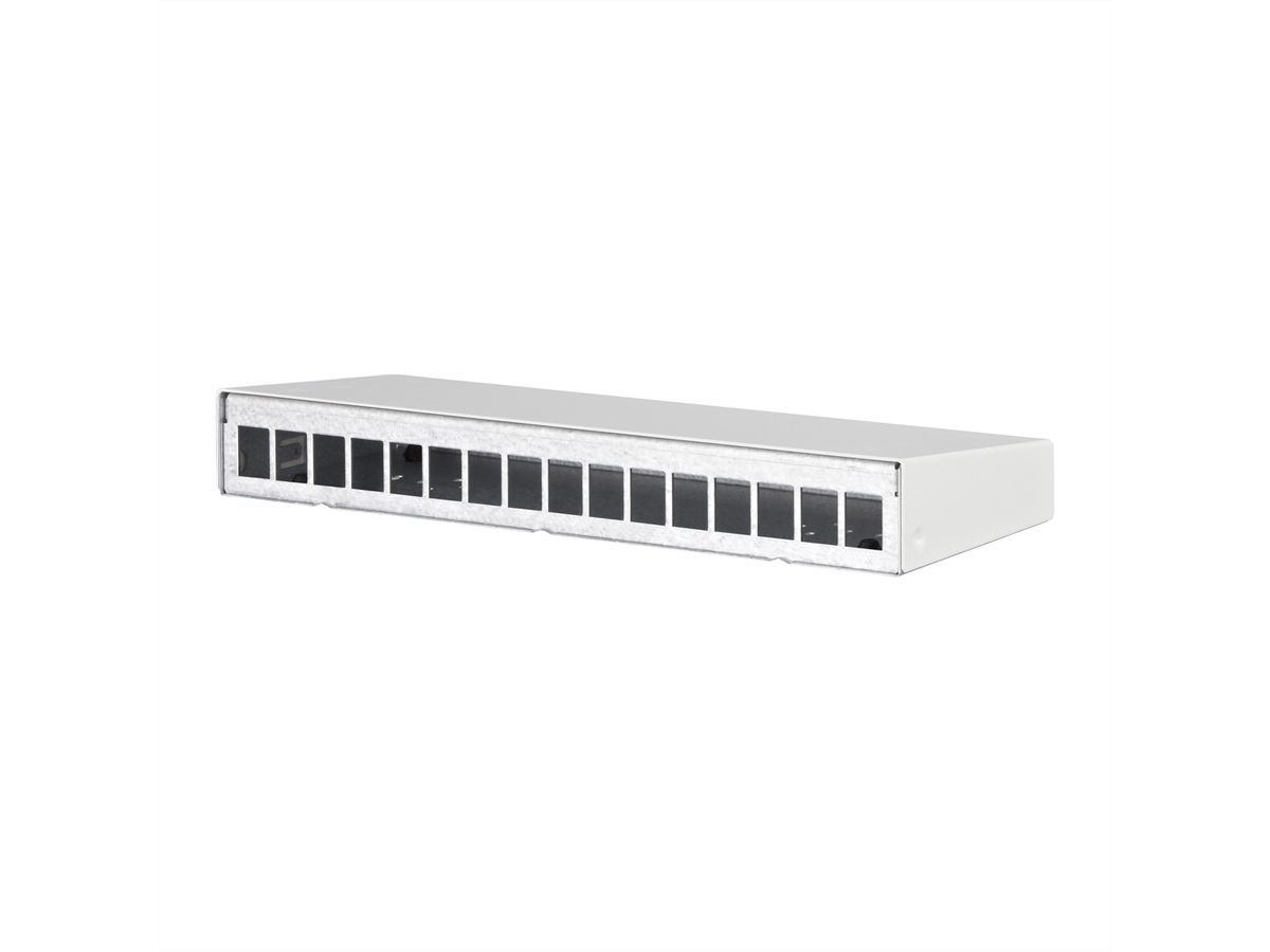 METZ CONNECT  Keystone boîtier en saillie 16 ports blanc pur, non équipé