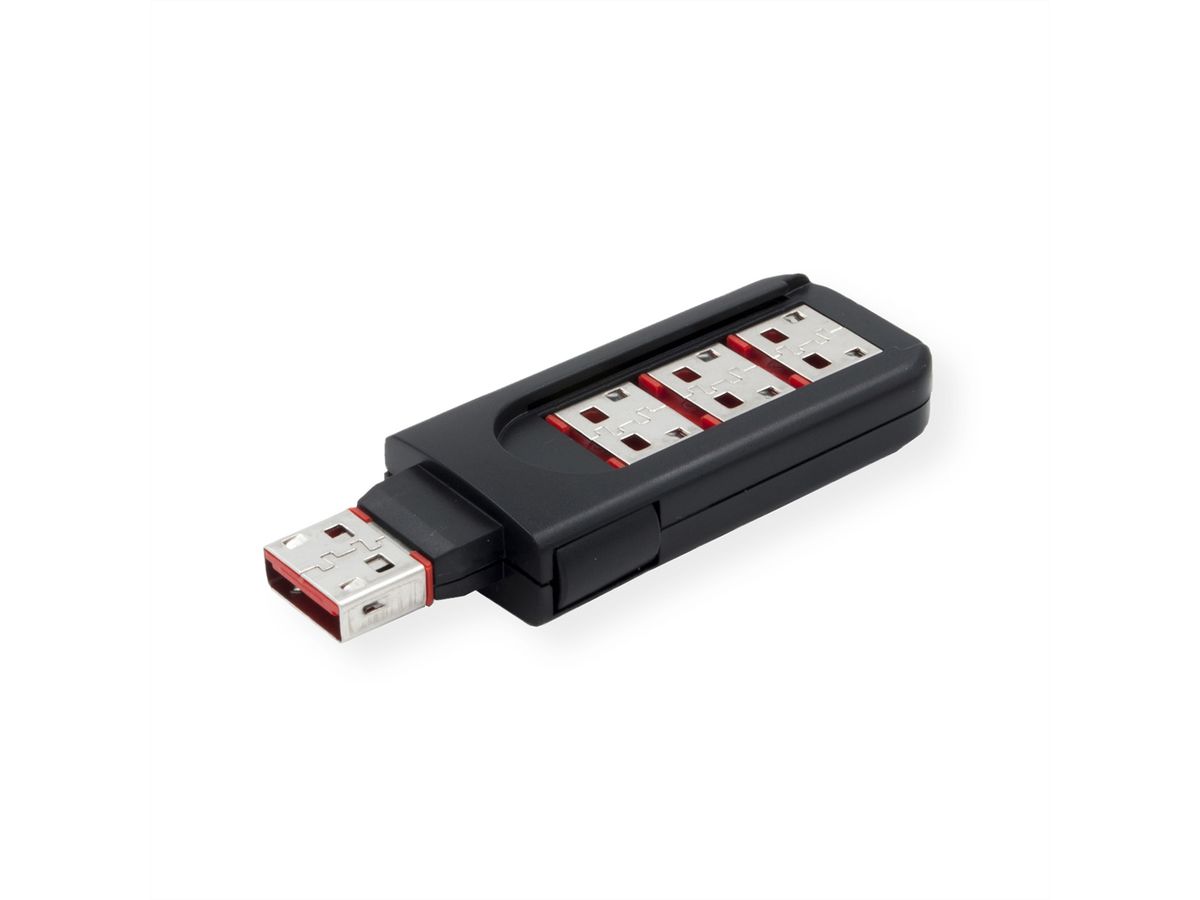 EXSYS EX-1112-R - USB Lock - 4x bloqueur de port, 1 clé