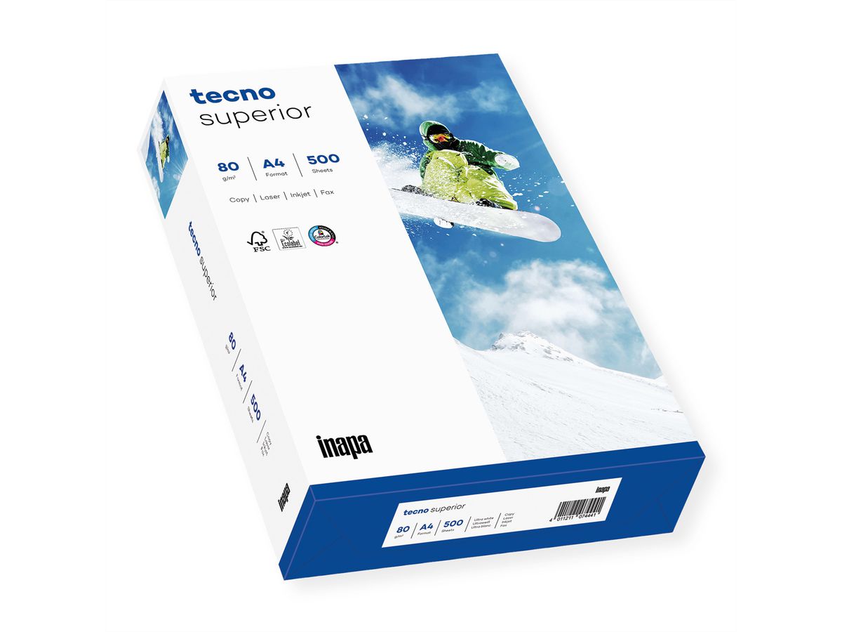 INAPA Papier Business, tecno Superior A4, 500 feuilles, 80g