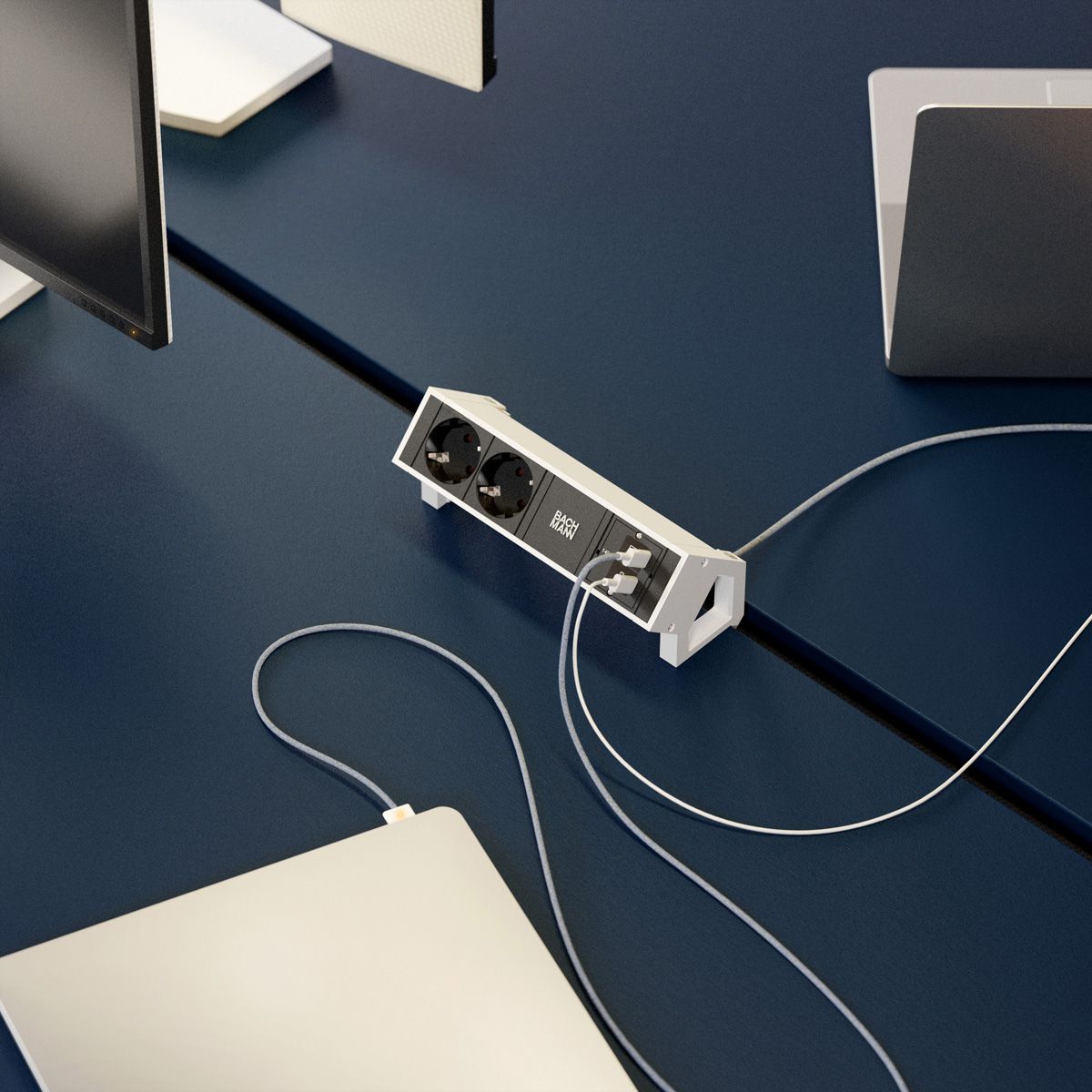 BACHMANN Module Custom USB Chargeur C/C/C, avec adaptateur secteur