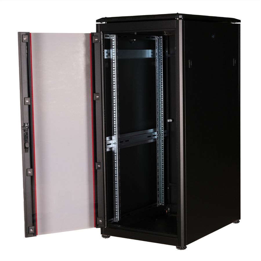 ROLINE 19" Baie réseau Pro 26U, 600x800 LxP Porte verre noir