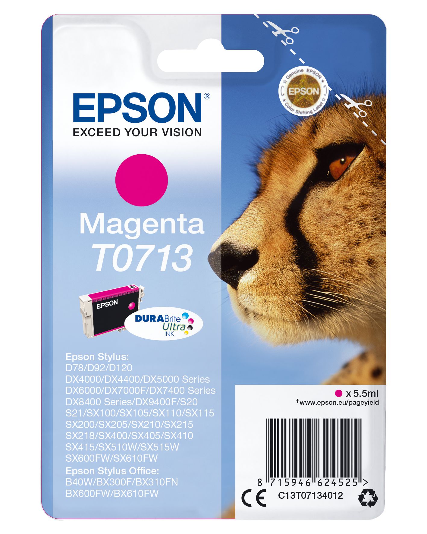 Epson Cartouche "Guépard" - Encre DURABrite Ultra M