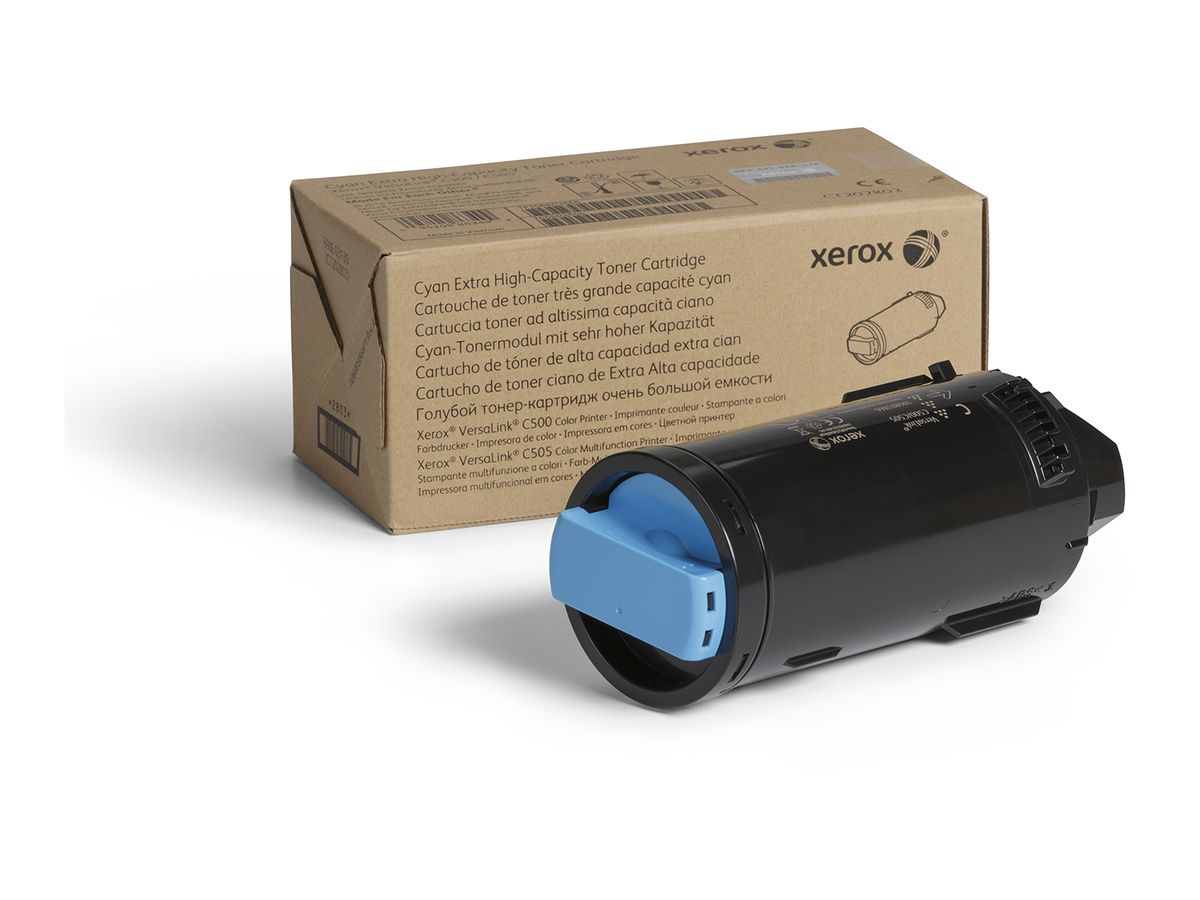 Xerox Cartouche de toner Cyan de Très haute capacité Imprimante couleur ® VersaLink® C500​/​multifonctions ® VersaLink® C505 (9000 pages) - 106R03873