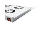 ROLINE 19" Unité de ventilation, 4 ventilateurs, Thermostat gris