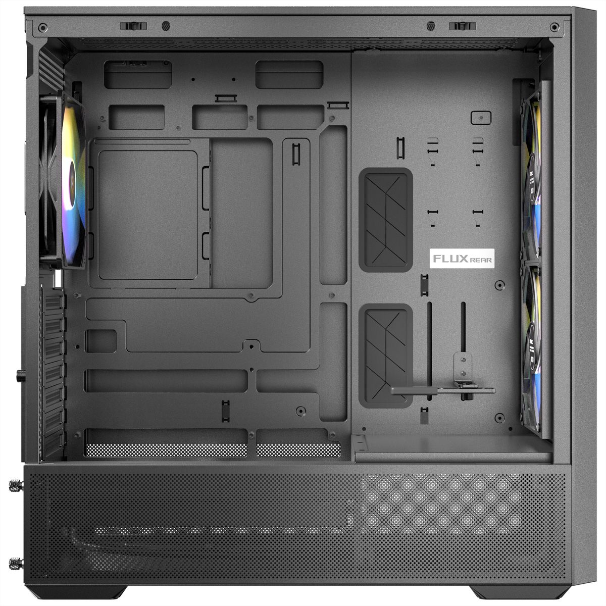 ANTEC FLUX Rear ATX/Micro-ATX/ITX Boîtier PC Midi Tower, noir