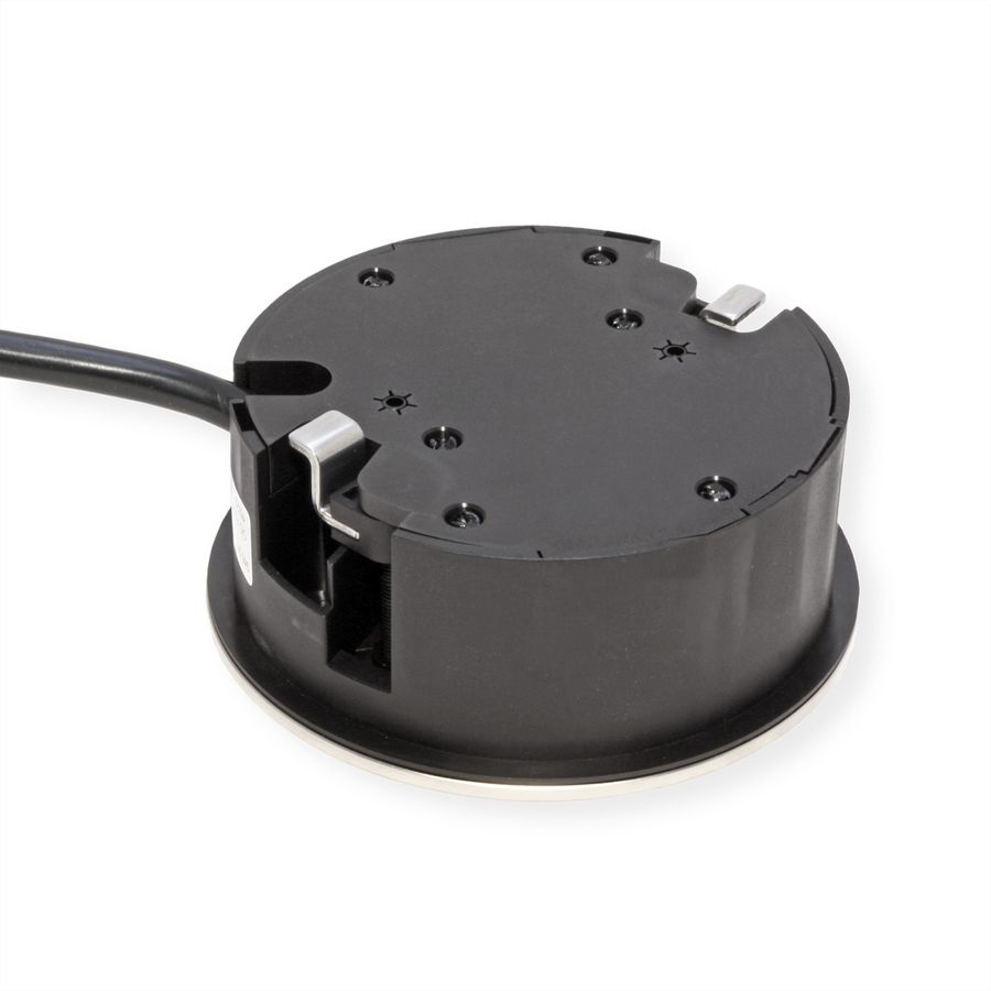 BACHMANN TWIST 2 2xUTE 2,0m AEH aspect inox rond, mesure p.Ph.3mH05VV-F 5G4 CEE3x32A Lan