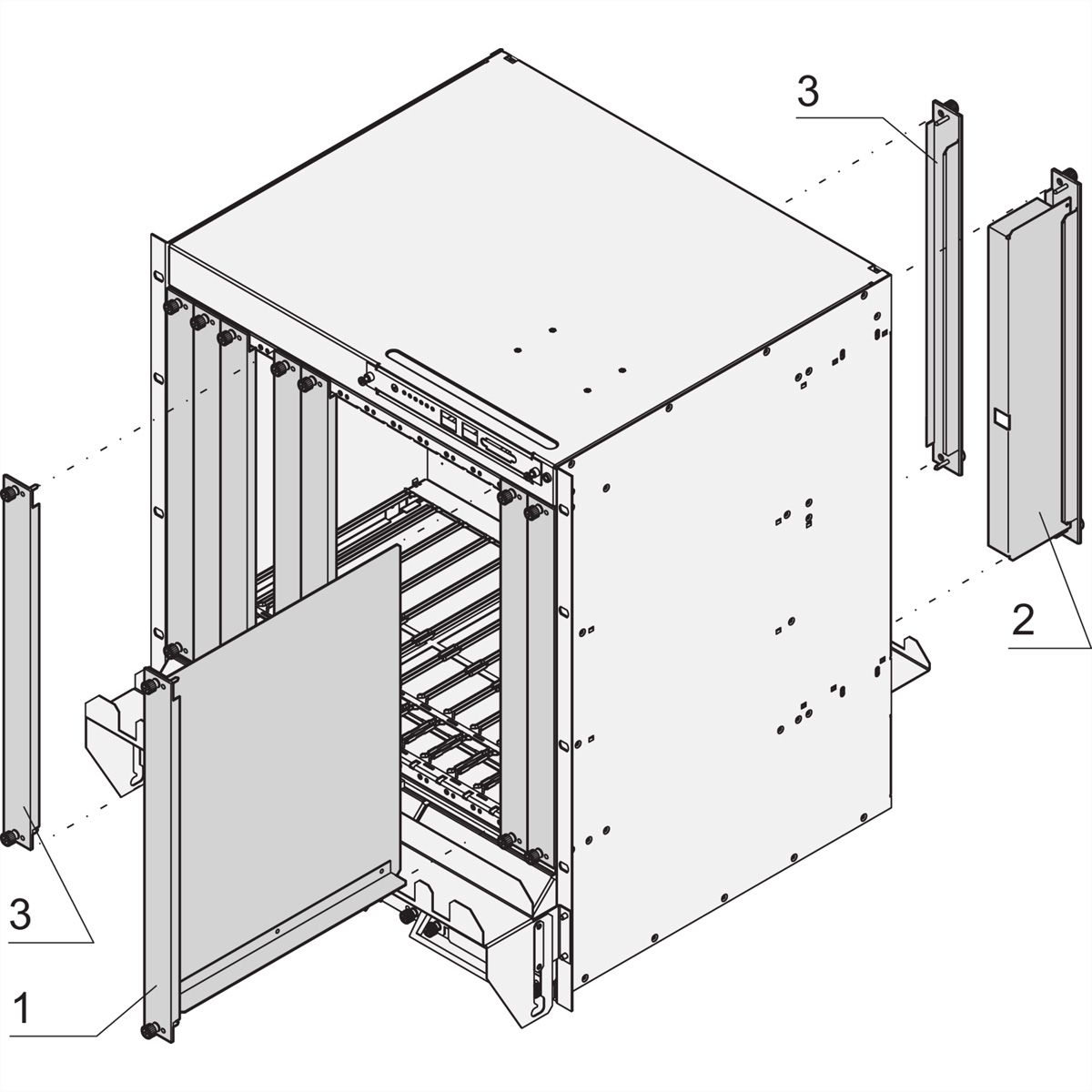 Déflecteur d'air AdvancedTCA SCHROFF 70 mm, avec déflecteur d'air, profilé alu, 8 U, 6 HP
