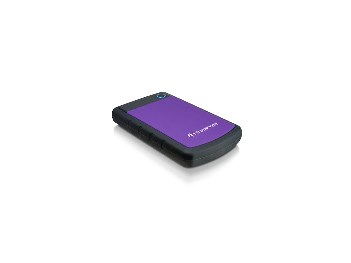 Transcend StoreJet 25H3P (USB 3.0), 2TB disque dur externe 2000 Go Noir, Violet