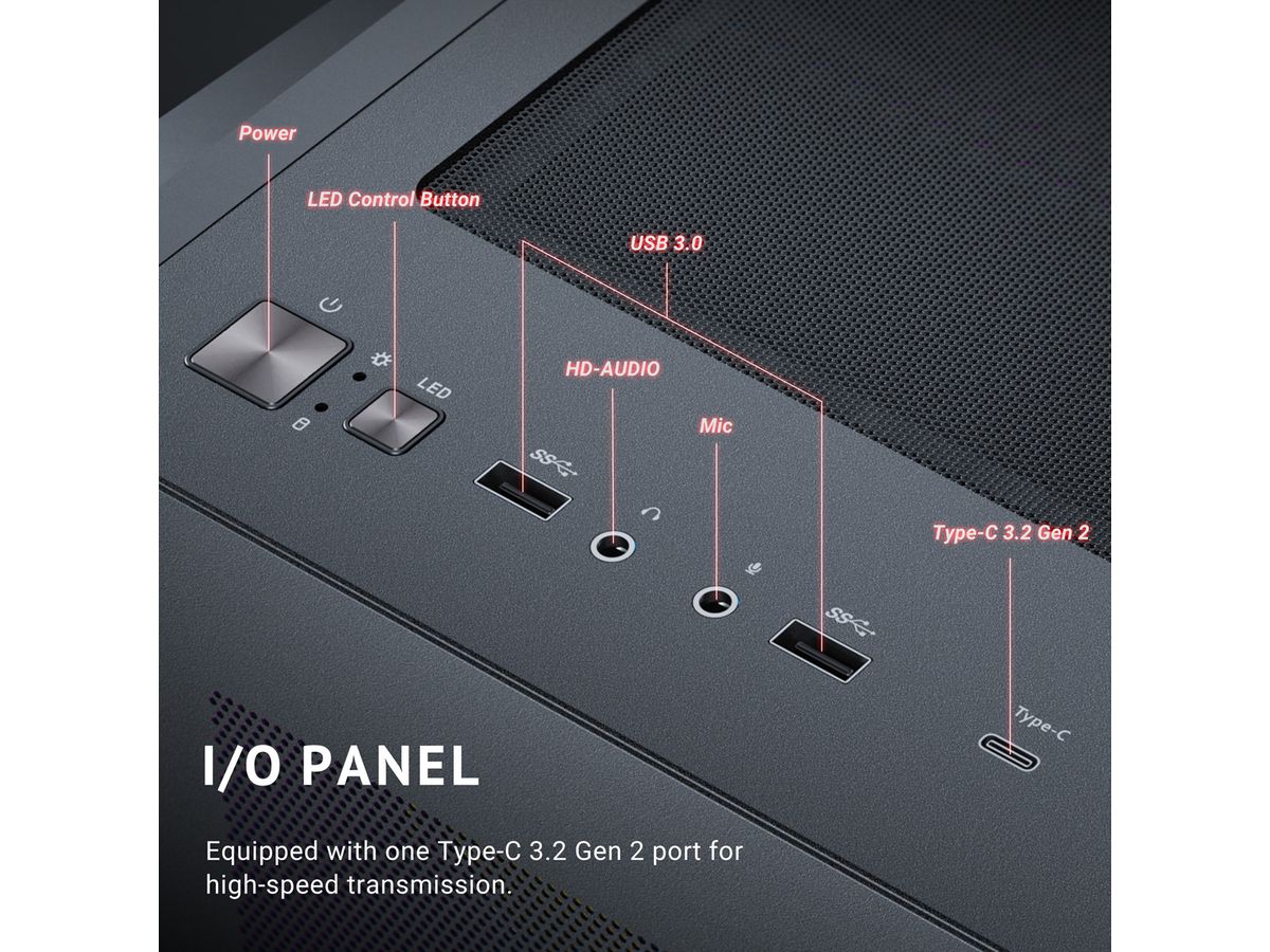 ANTEC Constellation C5 ARGB Boîtier PC Midi Tower ATX, noir