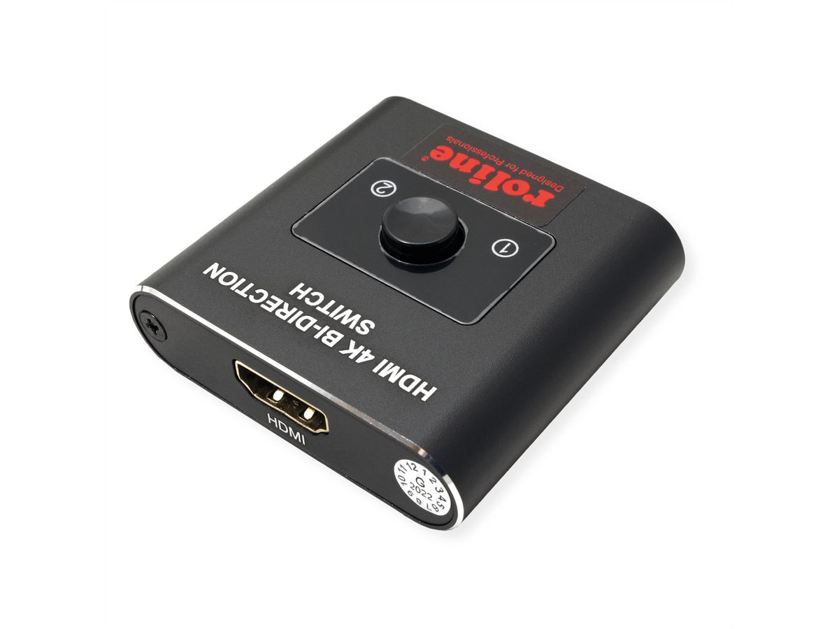 ROLINE Switch HDMI bidirectionnel 4K, 2 ports