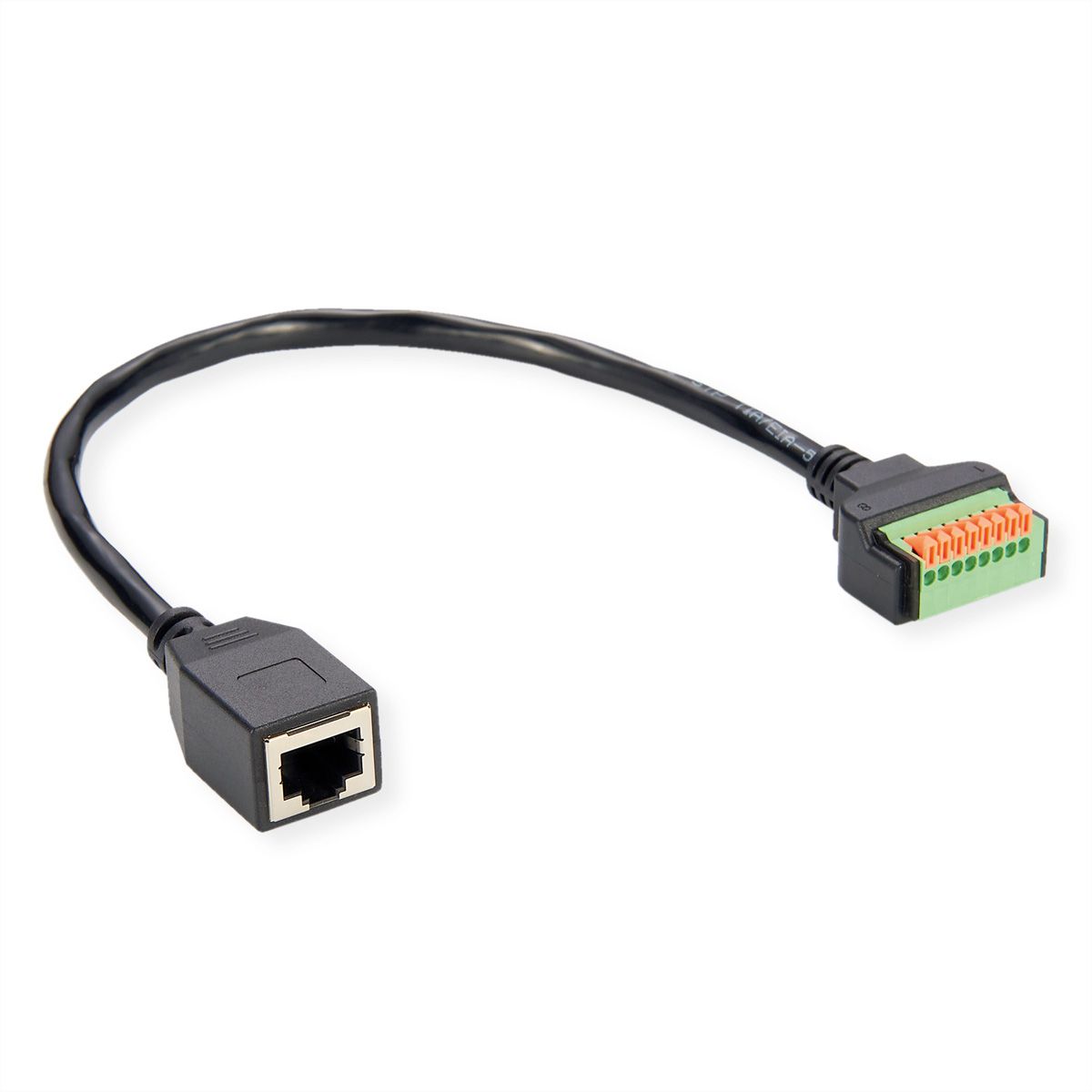 ROLINE Câble adaptateur RJ45 femelle vers bloc terminal, 30 cm