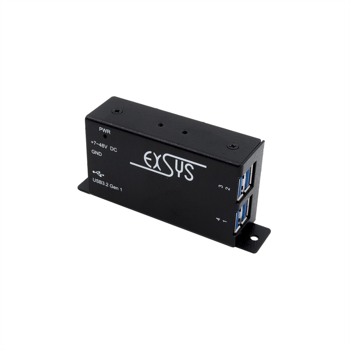 EXSYS EX-1181HMS Hub USB 3.2 Gen1 à 4 ports, protection de surtension 15KV ESD