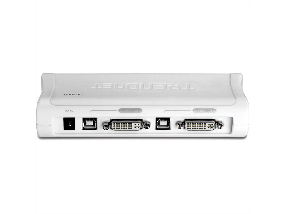 TRENDnet TK-204UK Kit de switch KVM USB DVI à 2 ports avec audio