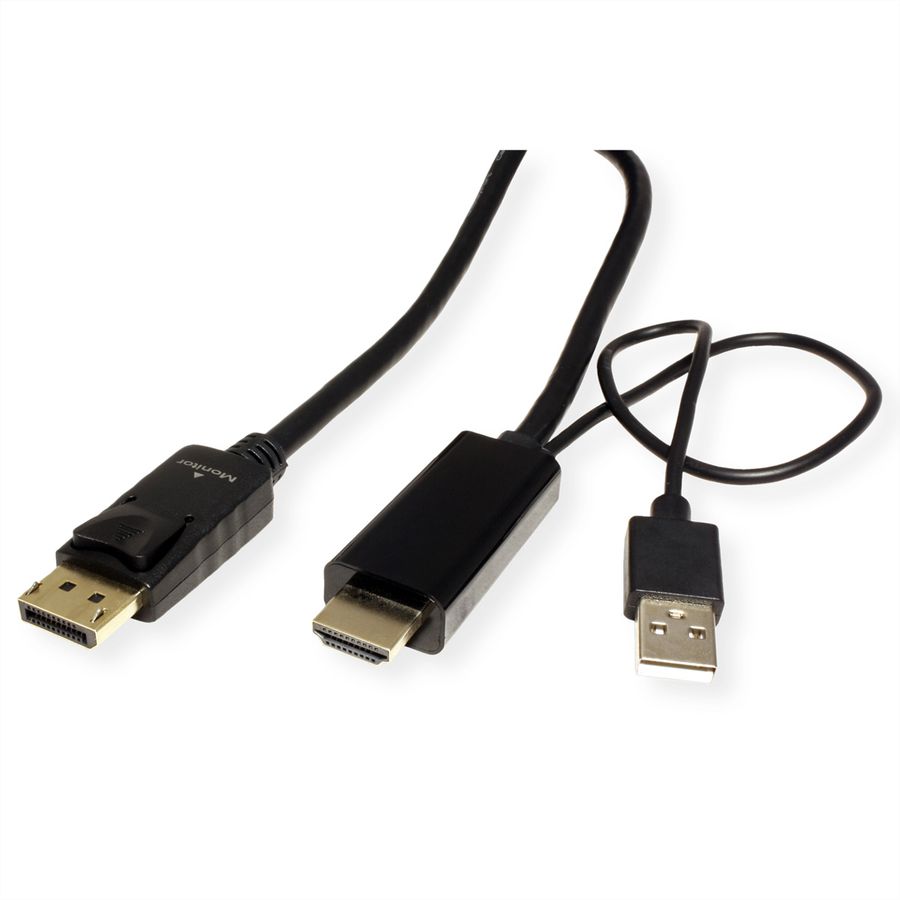ROLINE Câble UHDTV - DisplayPort, M/M, noir, 2 m