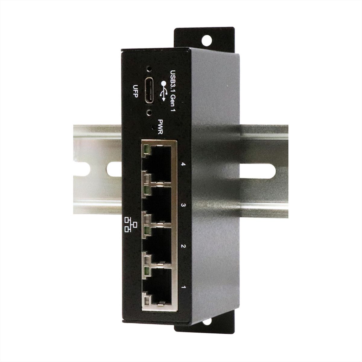 EXSYS EX-1330M USB 3.0/3.1 Gen1 vers 4 x Ethernet 1Gigabit rail Din