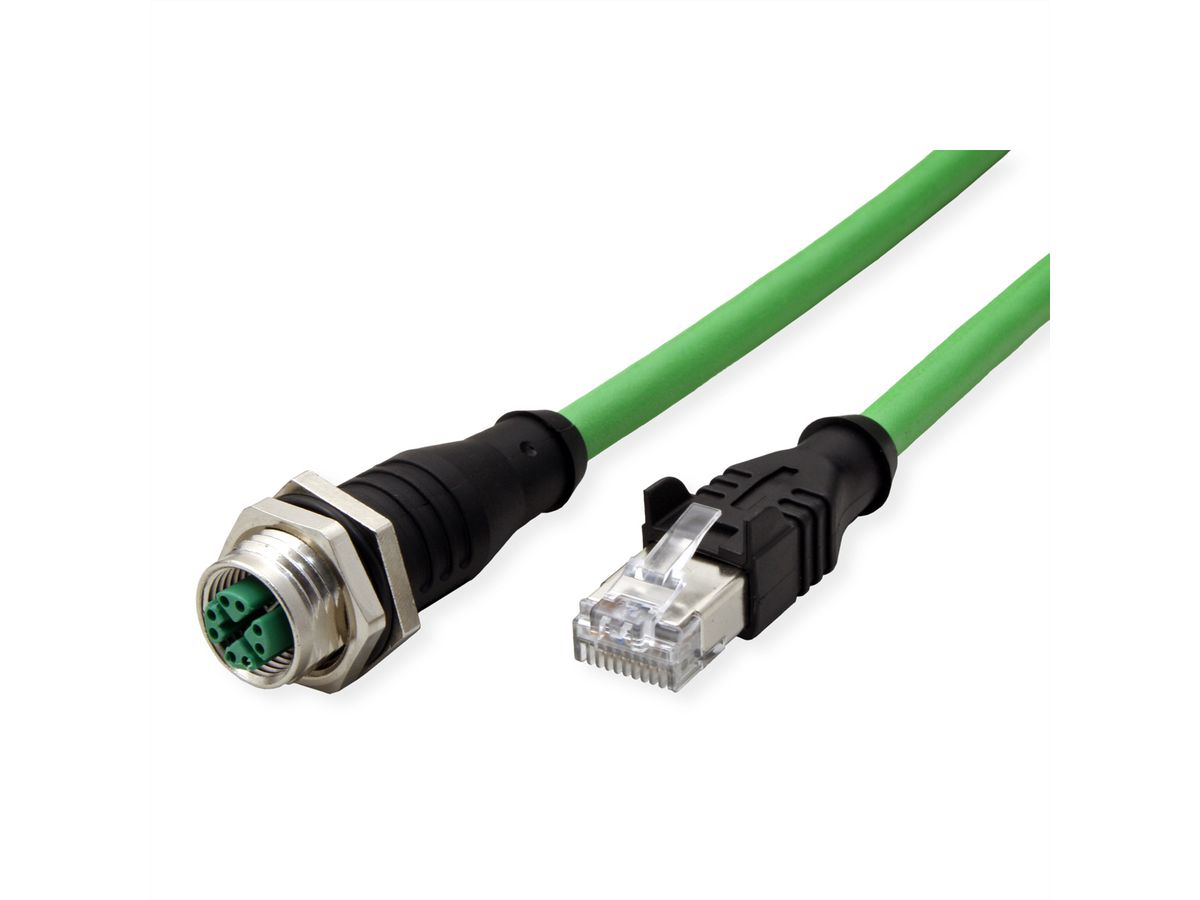 METZ CONNECT Câble Ethernet industriel M12-RJ45, codage X, 2 m
