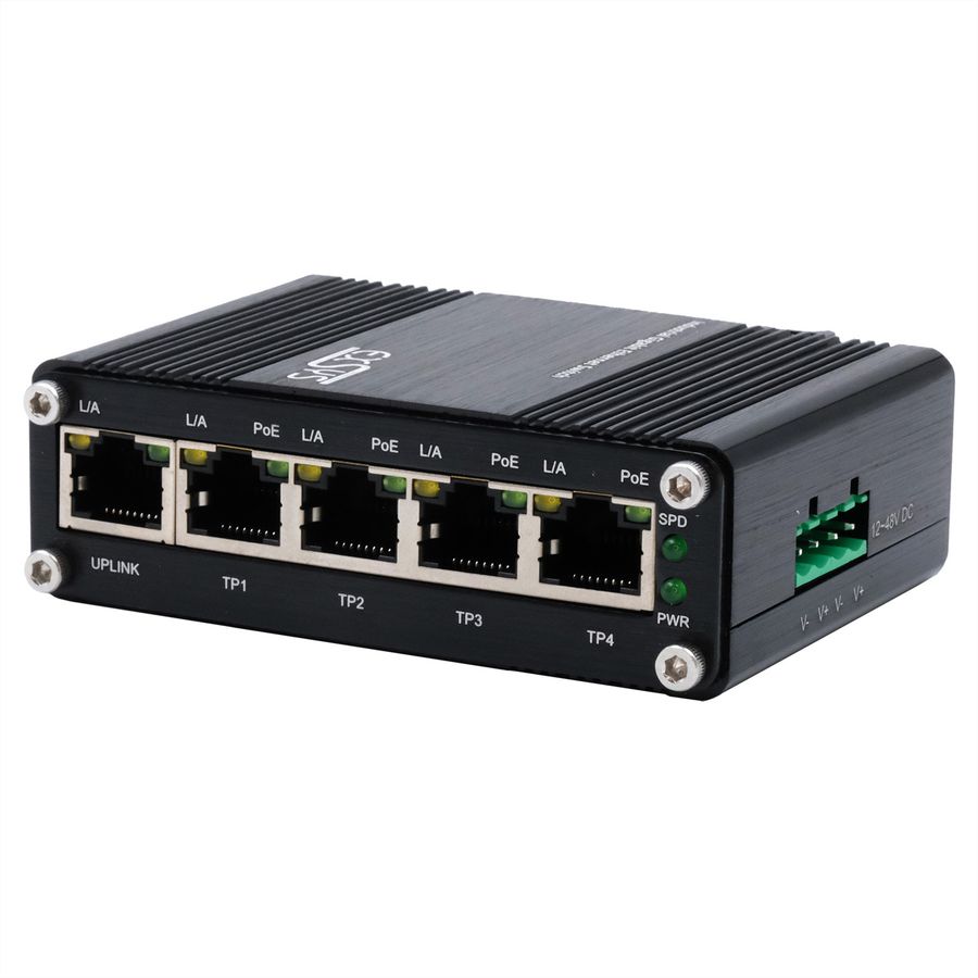 EXSYS EX-62020PoE Switch Ethernet industriel 5 ports PoE