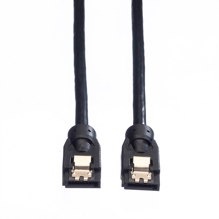 ROLINE Câble interne SATA 6.0 Gbit/s pour disques durs, avec attache, 0,5 m