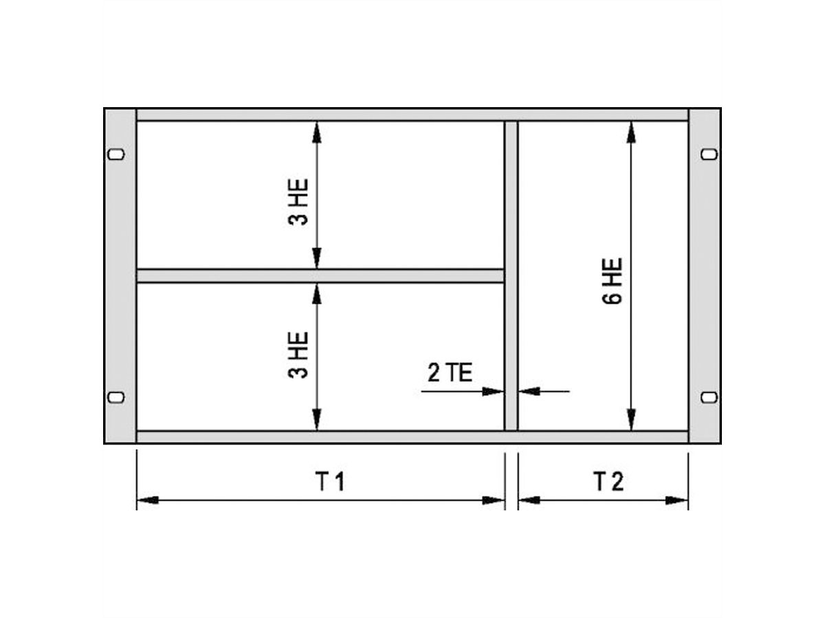 Kit de montage combiné SCHROFF pour châssis, 63:19 CV