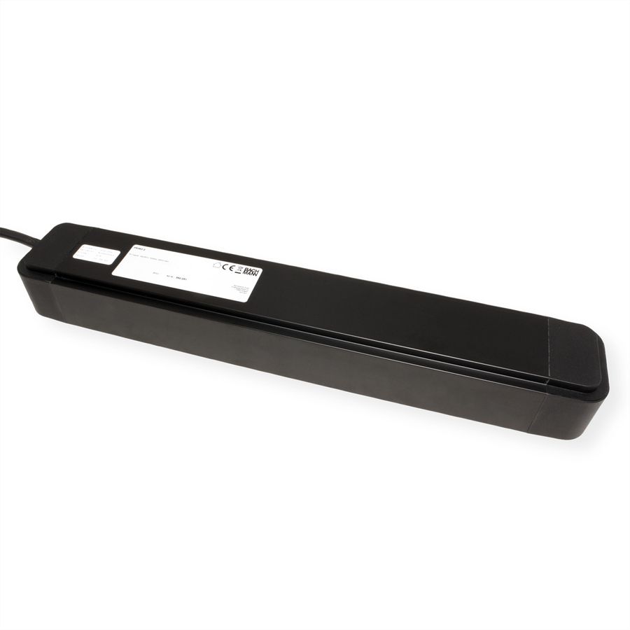 BACHMANN PRIMO2 Prise multiple 6x UTE, aluminium, noir, 2 m